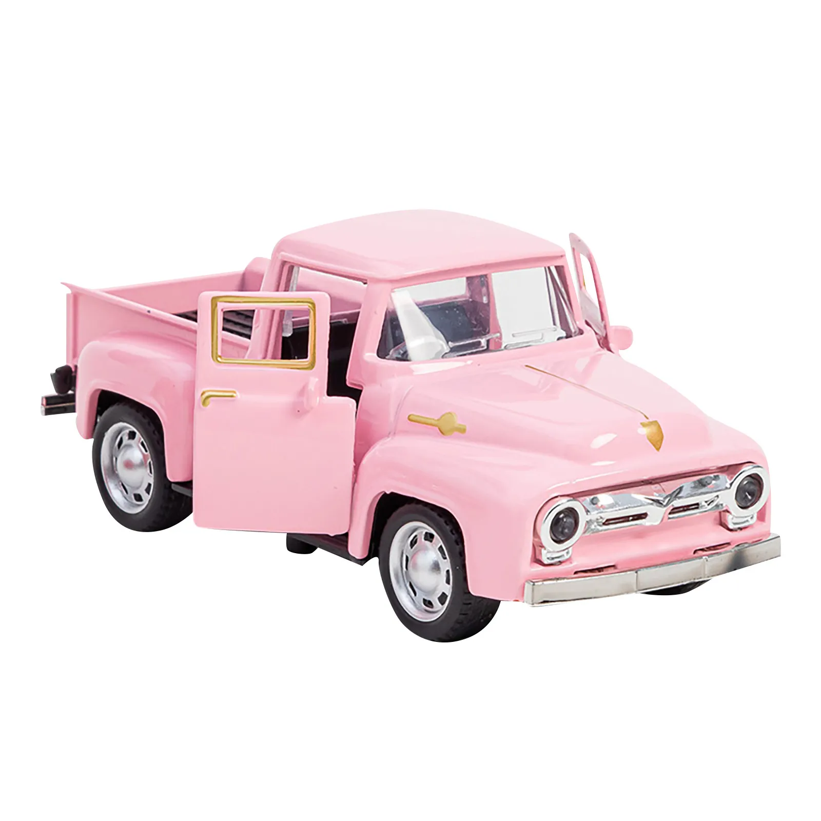 Pink Old Fashioned Toy Trucks Pink Vintage Metal Truck: Farmhouse