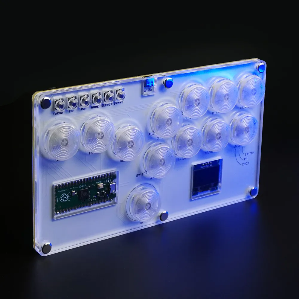 Hitbox Compact Compact Game Stick Console - Slim Hitbox Fightstick Style Controller ...
