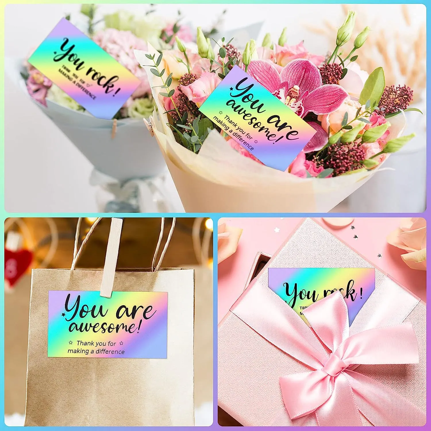holographic thank you cards Thank You Heart Greeting Card