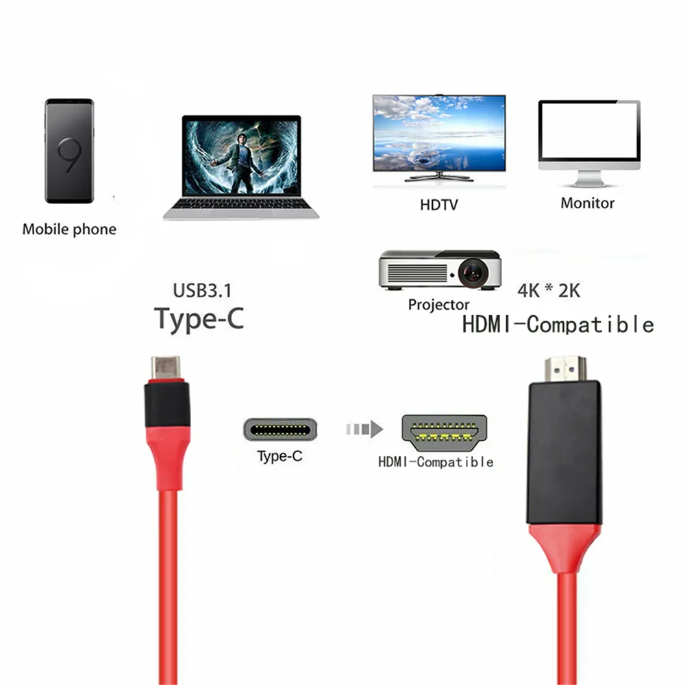Cavo HDMI To USB C Fairikabe 1m - 4K60Hz, Per Monitor USB-C, Xreal Air, PS5, Xbox, Con Alimentazione USB-A - Foto 9