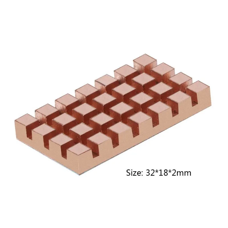 32x18x2mm/4mm M.2 SSD 2260 NGFF 2242 Computer Laptop Solid Hard Disk Ultra-thin Copper Fin Cooling Cooler Heat Sink Radiator