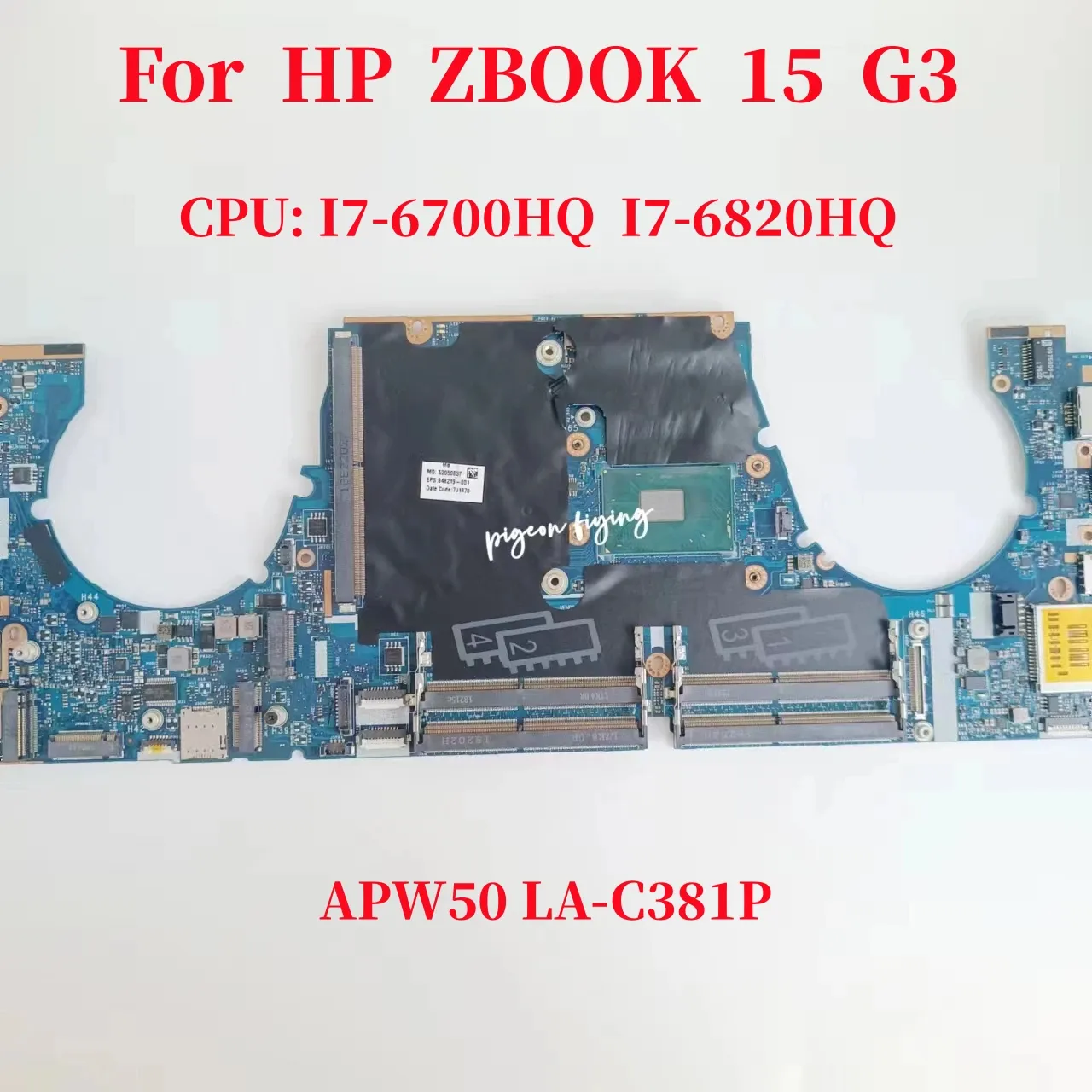 DHgate.com:HP ZBook 15 G3 Laptop Motherboard, i7-6820HQ/i7
