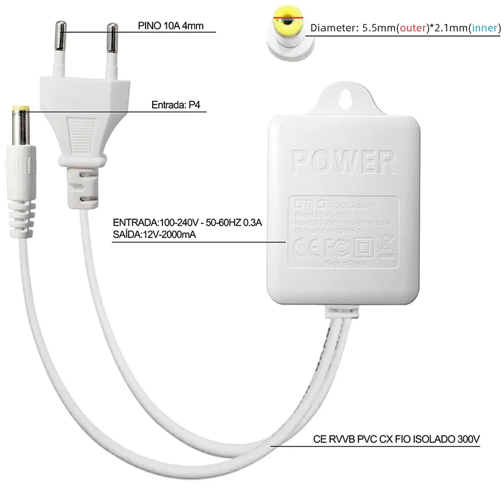 12V DC CCTV Camera Power Supply Waterproof AC 100V 240V Adapter For Security Cameras & NVR/DVR From Ddmyearth, $22.09