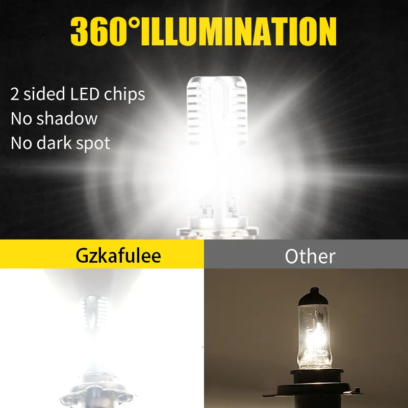 京 DHgate.com:Ultra-Bright 1pcs H4 LED Motorcycle Headlight