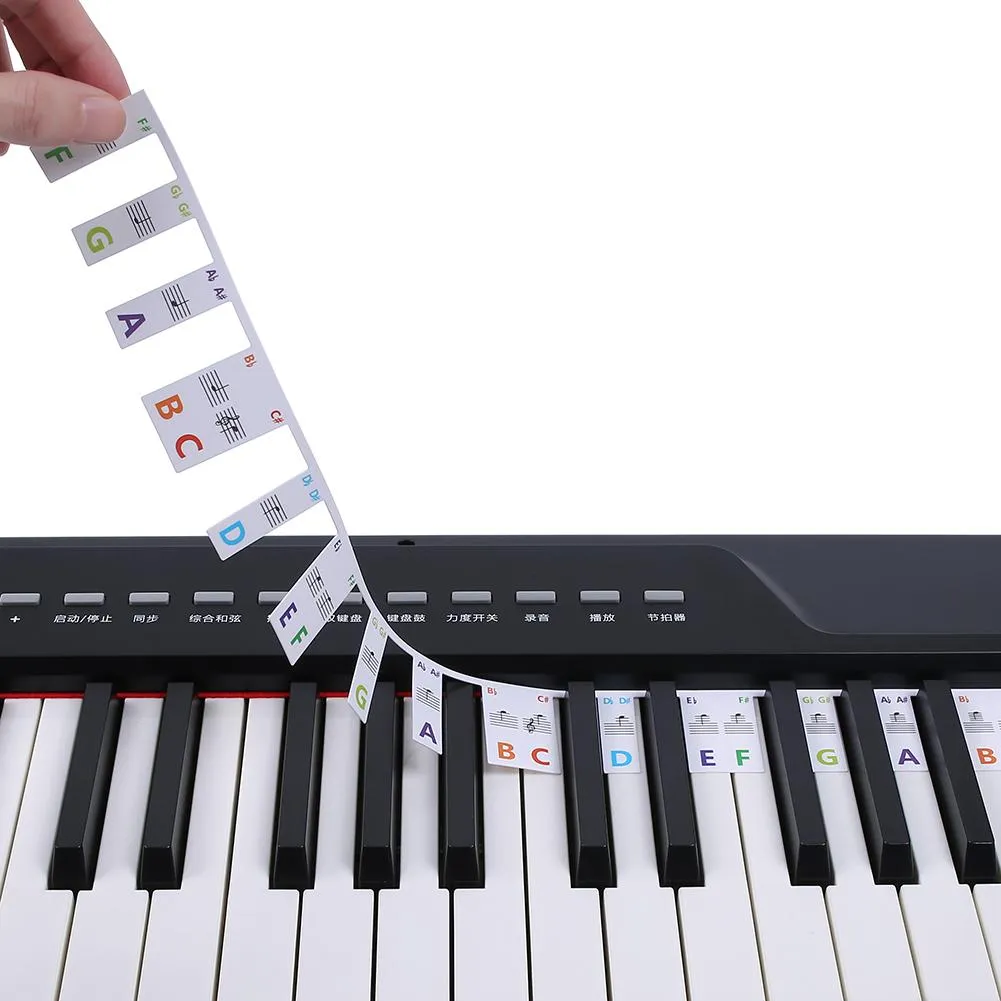 Key Sticker For Instrument 88 Key / 61 Key Piano Keyboard Stickers Paste Free... From Ddmylucky ...
