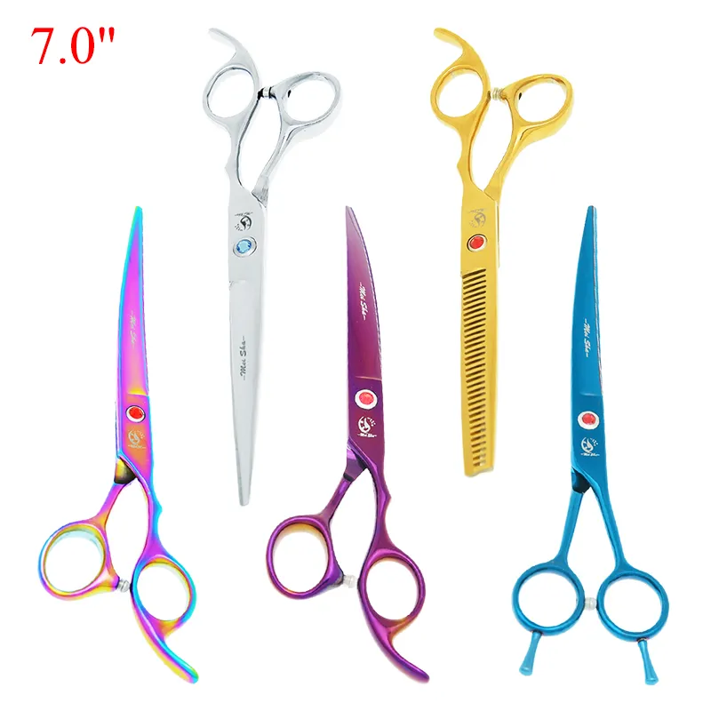 0 in Meisha Professional Pet Grooming Scissors Curved Dog Cat Hair ... - Curved Edge Dog Face Hair Trimming Tools