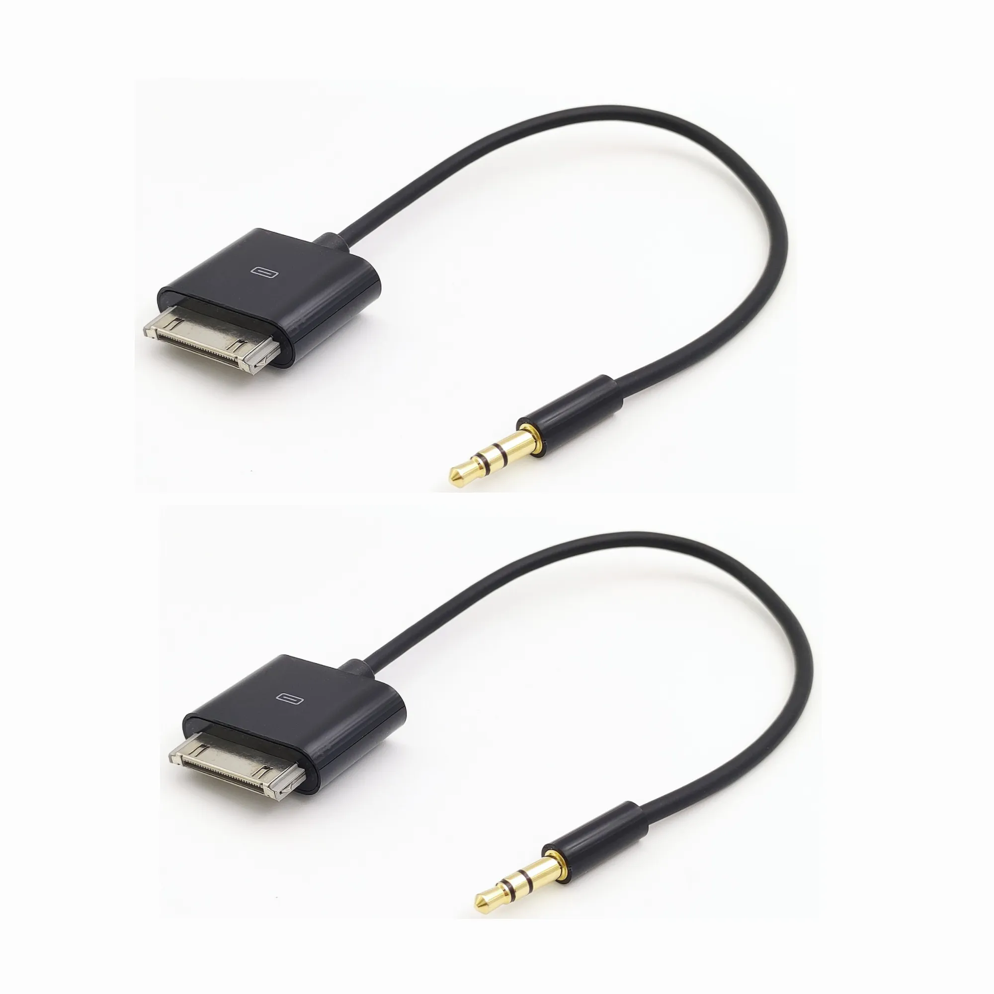 2-Pack iPod Dock to 3.5mm Stereo Audio Adapter for iPhone