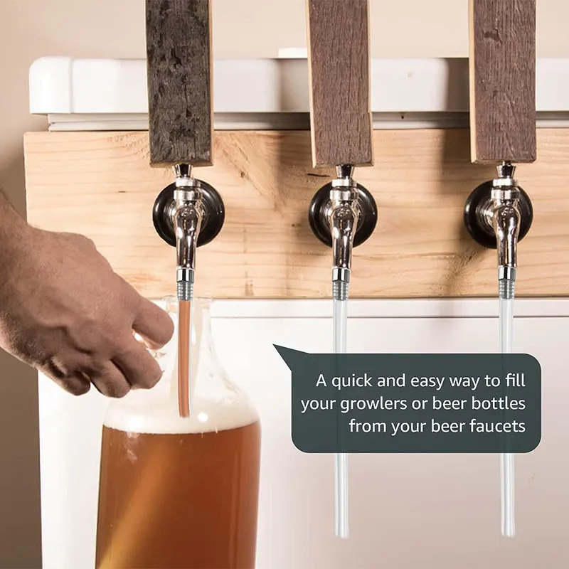Draft Beer Kegerator Tower 3 Tap Stainless Steel Dispenser For Home Brewing Beer Kegging