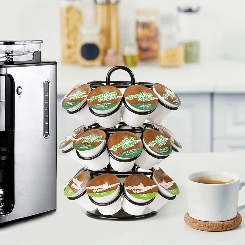 Organize Your Pods With This Sleek Dolce Gusto Coffee Pod Holder – Holds 24 Capsules, Chrome Finish