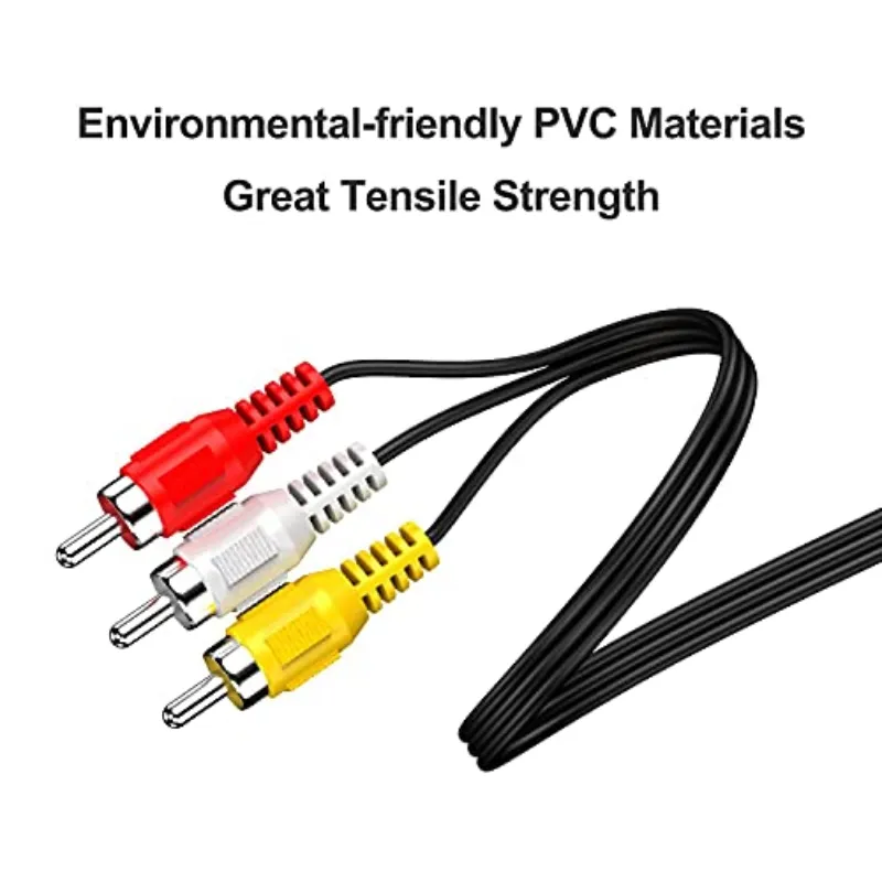 Vivanco Av 2m 3,5mm Jack 4-pol <> 3x Rca Cavo Spina Video - Foto 7