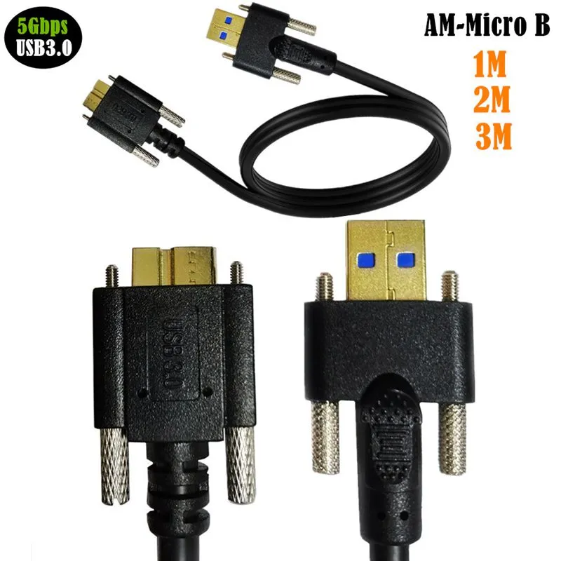 USB 3.0 AM With M3 Fixing Screw To Micro B With Fixing Screw M2 Hard Disk Computer Industrial Camera Cable