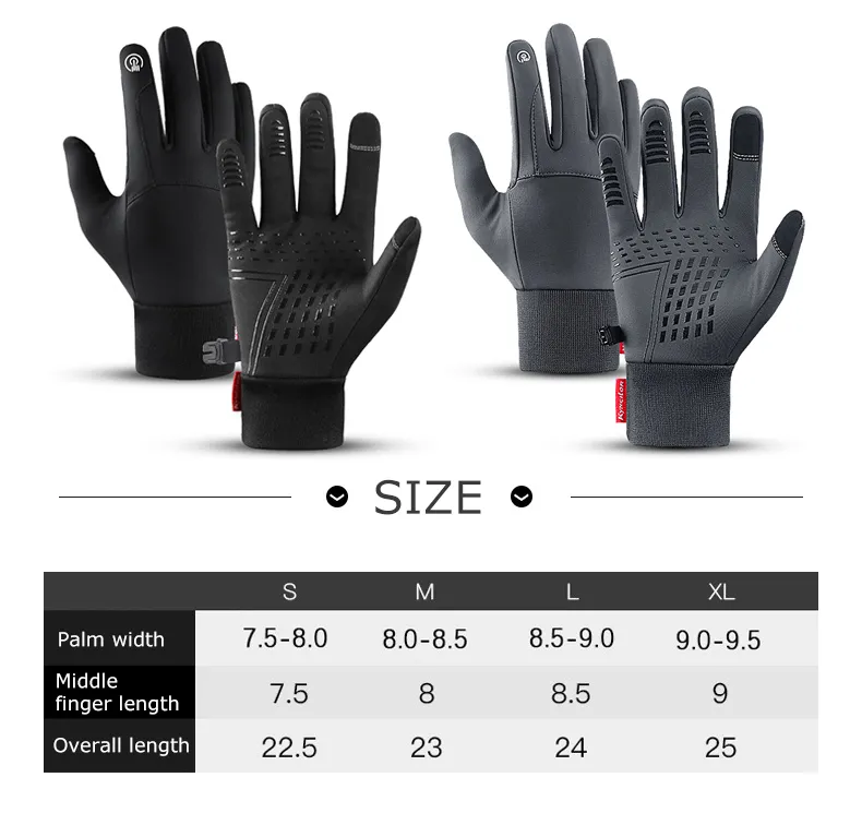 Winter Touchscreen Gloves For Men & Women - Windproof, Warm Fleece With Silicone Grip