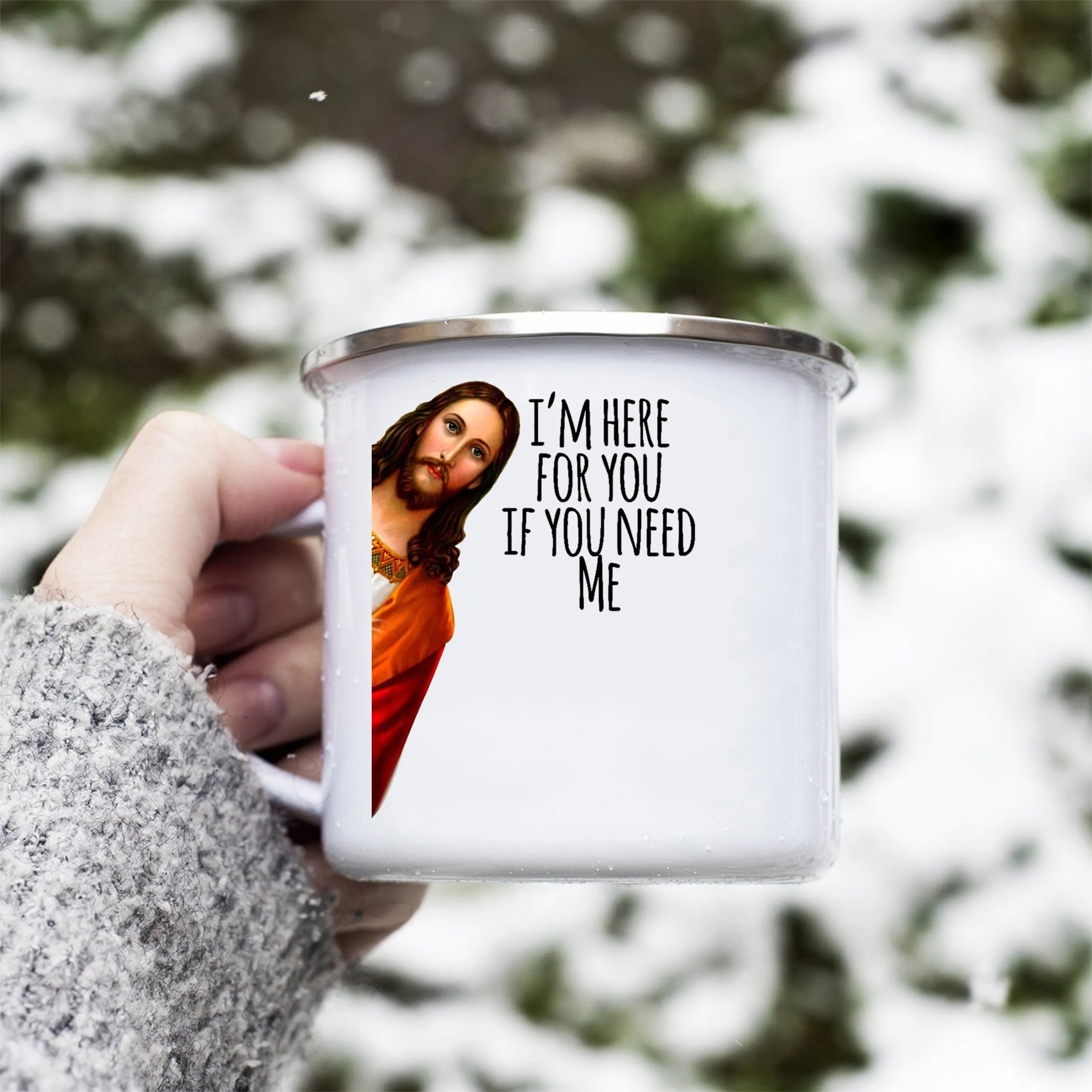 God Please Funny Wig Sayings Funny Jesus Coffee Mug I Saw That