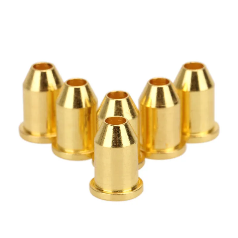 End Cap - Bullet, 6pk Gold 4mm End Cap - Bullet, 6pk Gold 4mm