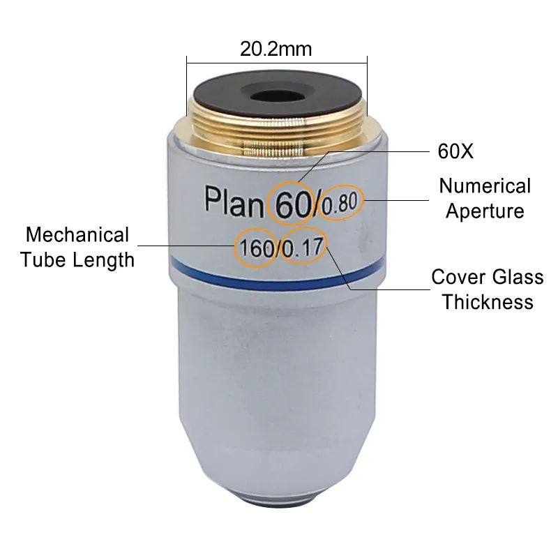 DHgate.com:6-Pack RMS Thread Microscope Objective Lens for Biological ...