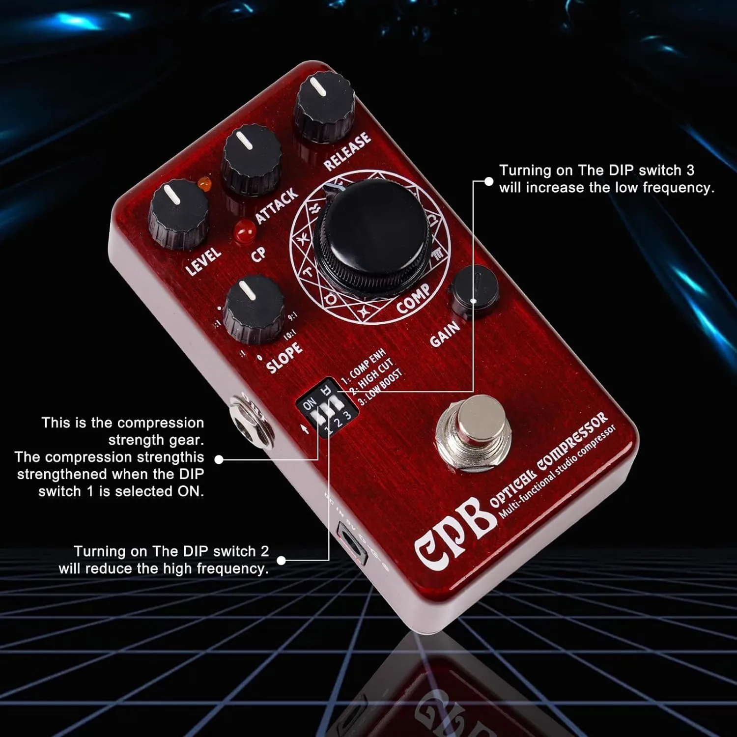 Multi Functional CPB Compressor Pedal Booster, True Bypass