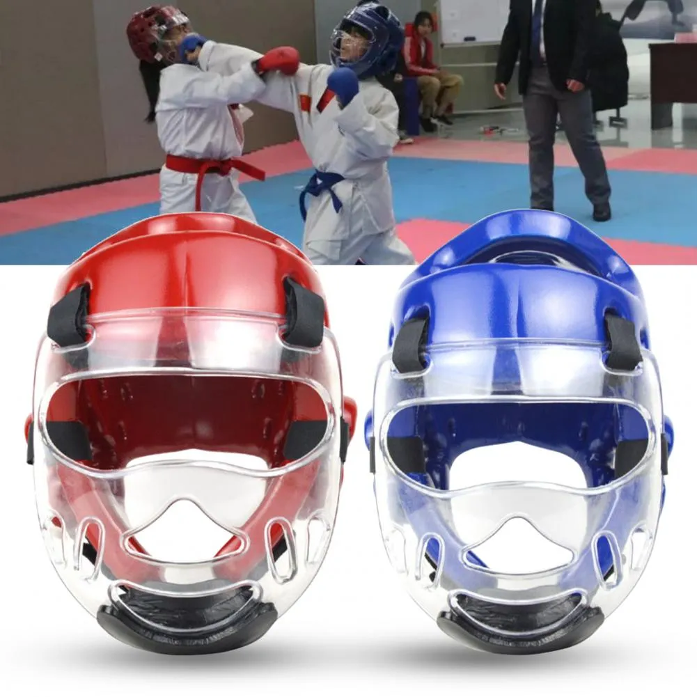 Masque De Protection Facial Détachable BESPORTBLE – 2 Pièces, Transparent, Pour Taekwondo, Karaté, Boxe Et Arts Martiaux