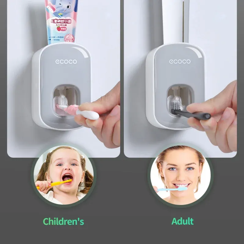Wall Mount Toothpaste Dispenser & Toothbrush Holder: Automatic ...