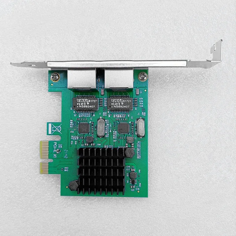 PCI-E Dual-Port Gigabit Network Card Realtek RTL8111F Chip Drive-Free Computer Server Convergence Network Wake-Up