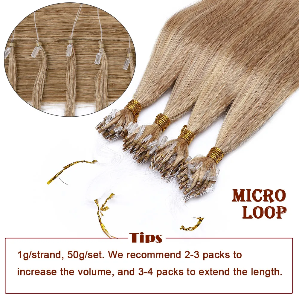 Rich Choices 1g Micro Loop Hair Extensions Human From Ddmyday