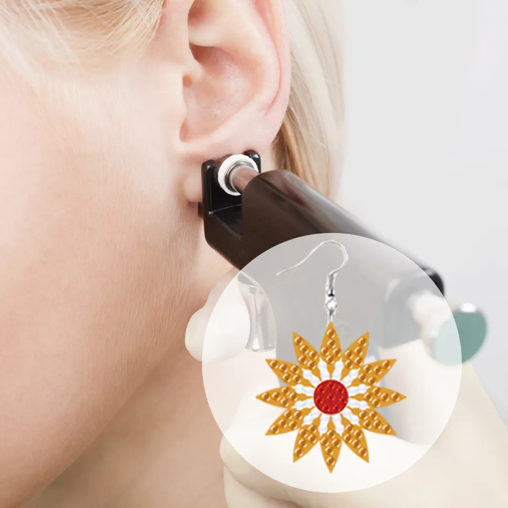 Earring Making Kit: Flower Mosaic Drill DIY Jewelry Kits For Women