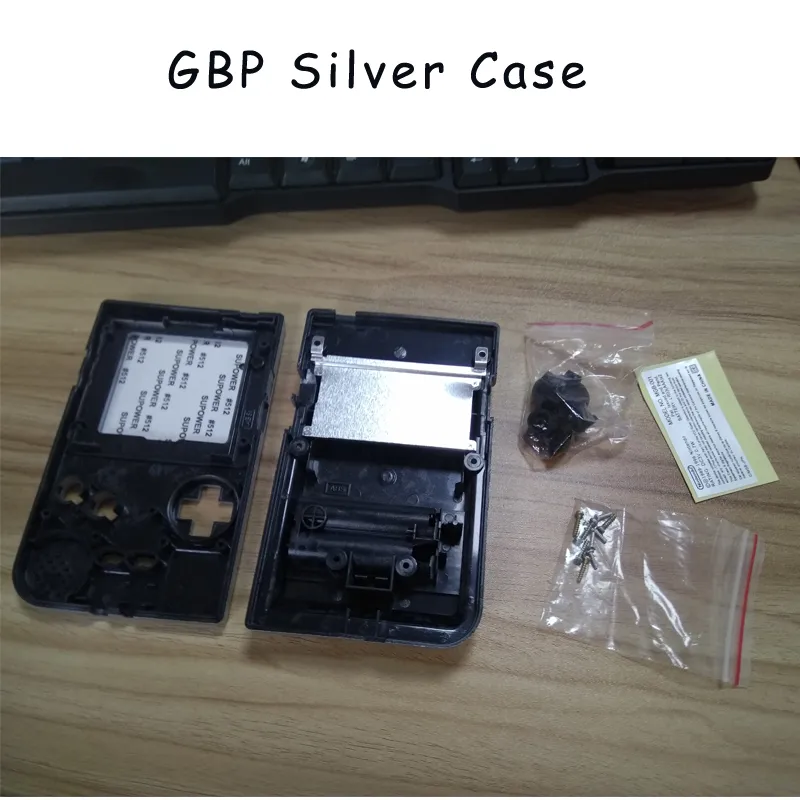 Custodia Di Ricambio Grigia Con Schermo Argentato Per Gameboy Pocket (GBP), Guscio Aftermarket - Foto 6