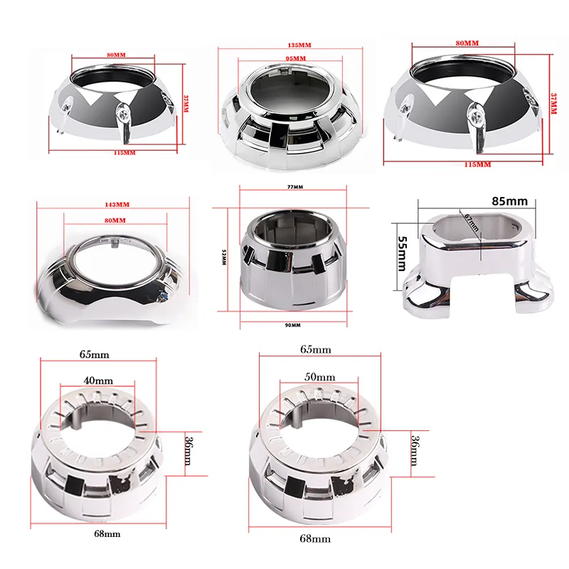 DHgate.com:5/3 Universal Bi-LED Projector Lens Shrouds Kit DHgate.com:5/3 Universal Bi-LED Projector Lens Shrouds Kit