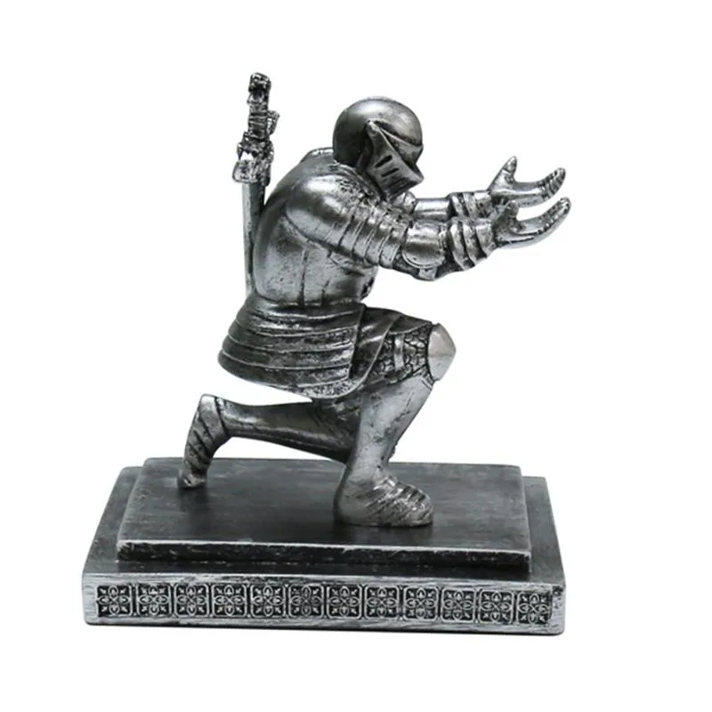 Spakon Knight Pen Holder With 2 Pens Resin Desk Organizers And Accessories Funny Executive Pen Stand Fancy Cool Office Gadgets Cool Desk Decorations For Men Home Office Supplies Holiday Present - View #3