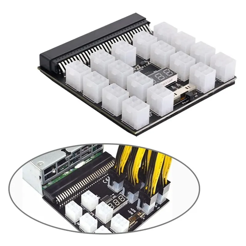 17 Ports 6Pin Power Supply Breakout Board 12V For HP Server PSU GPU PC Computer