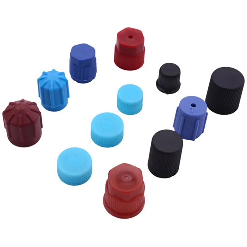 10PCS R134a Cap Air Conditioning Service AC System Charging Port Caps, A/C System Valve Core And Cap Kit, 13mm & 16mm Air Conditioning Cap