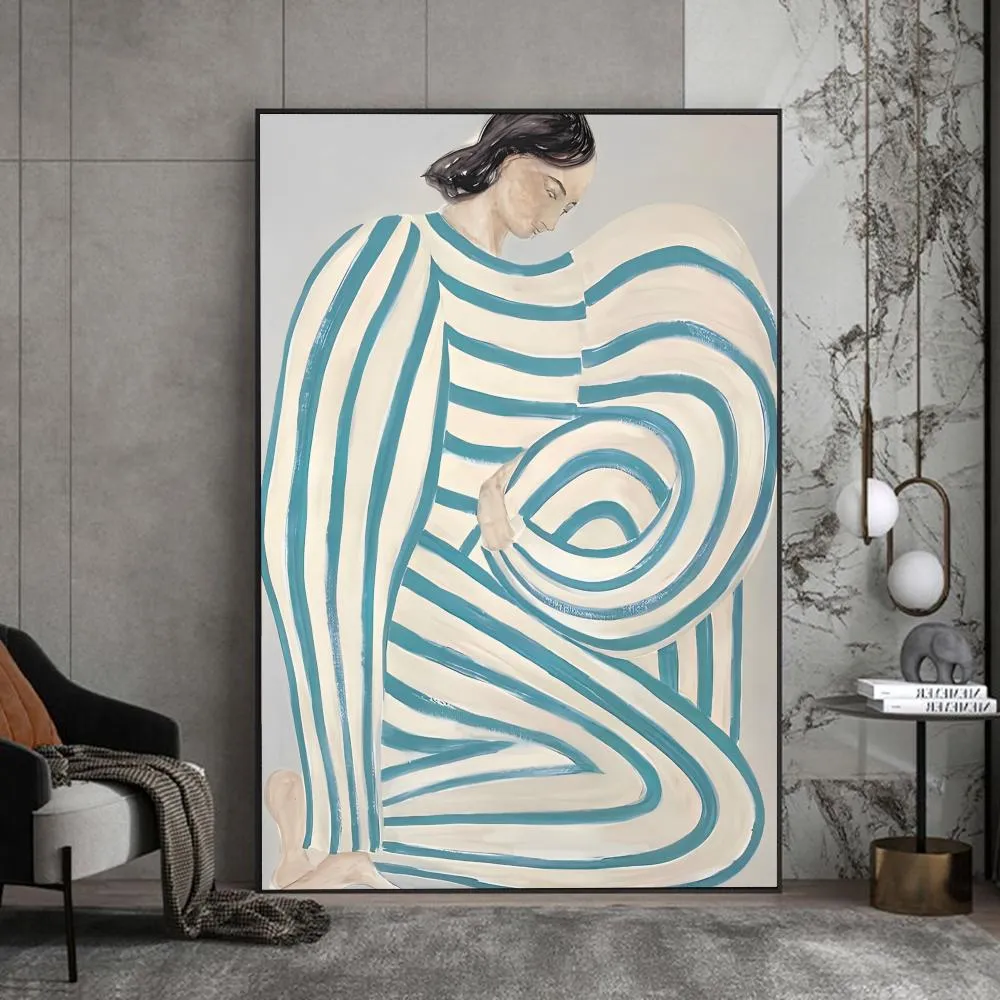 Abstract Sofia Lind Body Line Poster Retro and Nostalgic Paper