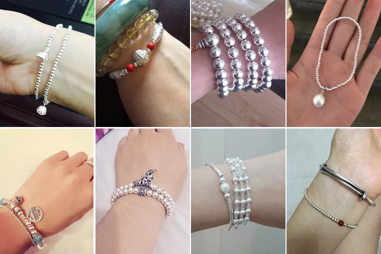 Sterling Silver Beads, Sterling Silver Seamless Round Beads, 925 Silver