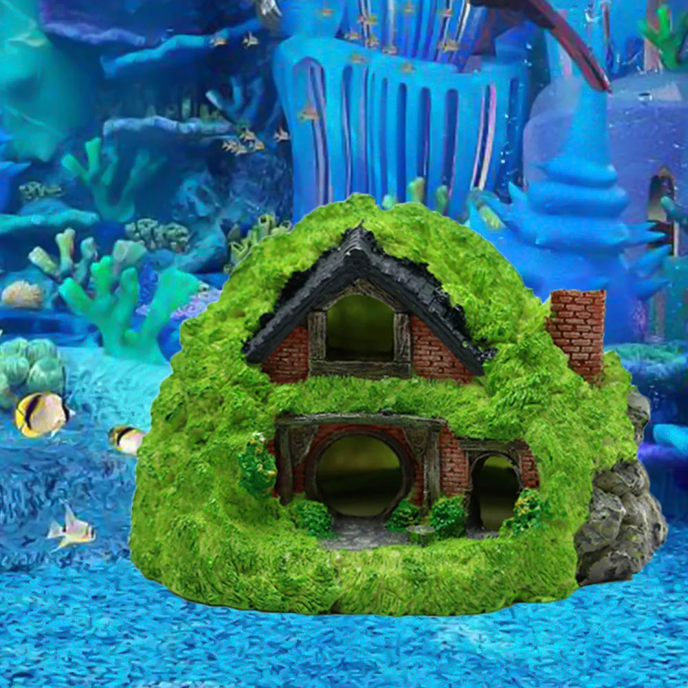 House Of Resin Hobbit Fish Hideout Ornament Miniature Garden Fish Tank Decoration With Betta Hiding And Rattan Hole 5.1x5.0x3.5 Inches From Factory Dh912732018 Bulk 14.6 DHgate.Com
