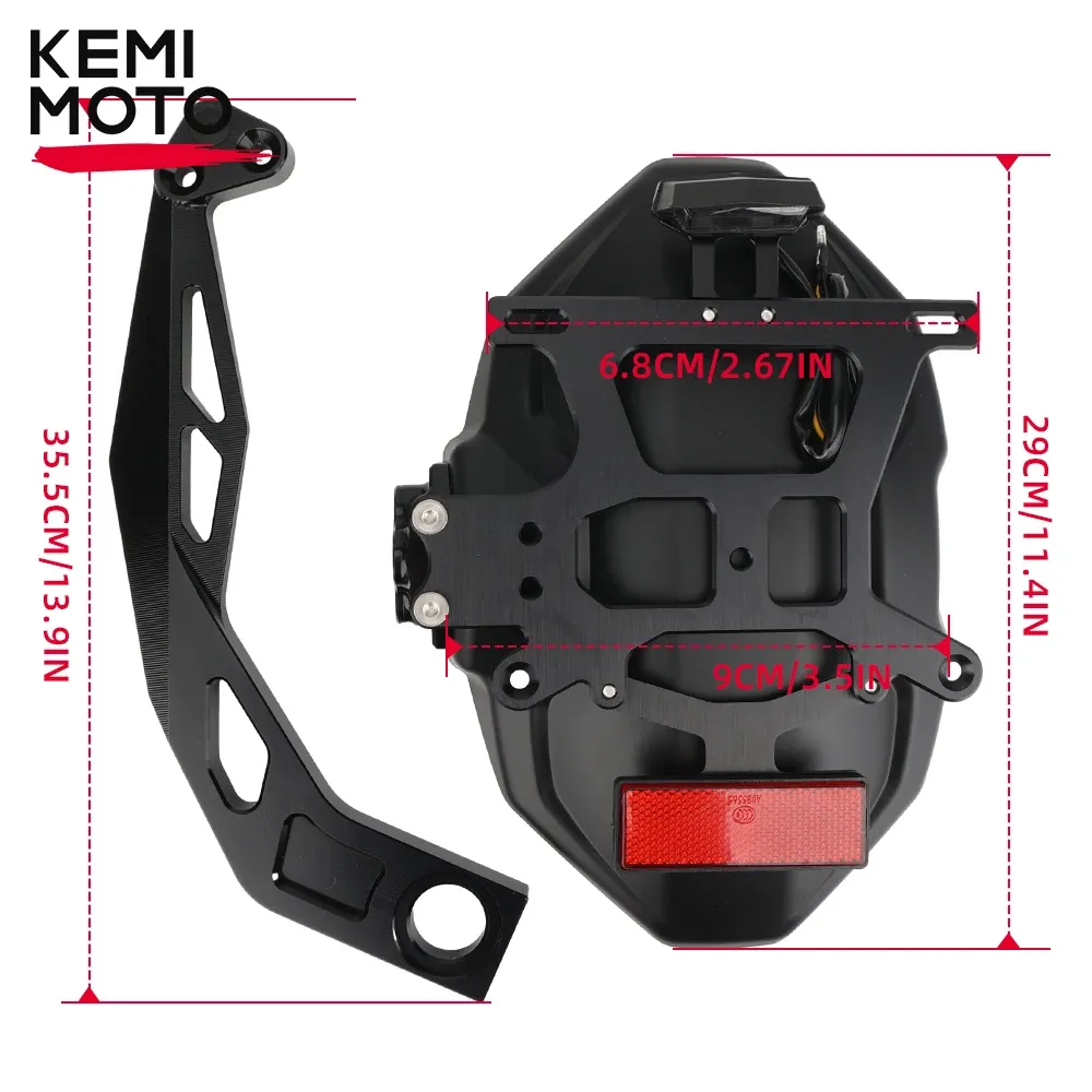 専用　Sサイズ Universal Motorcycle Rear Fender: Extended Coverage Mudguard