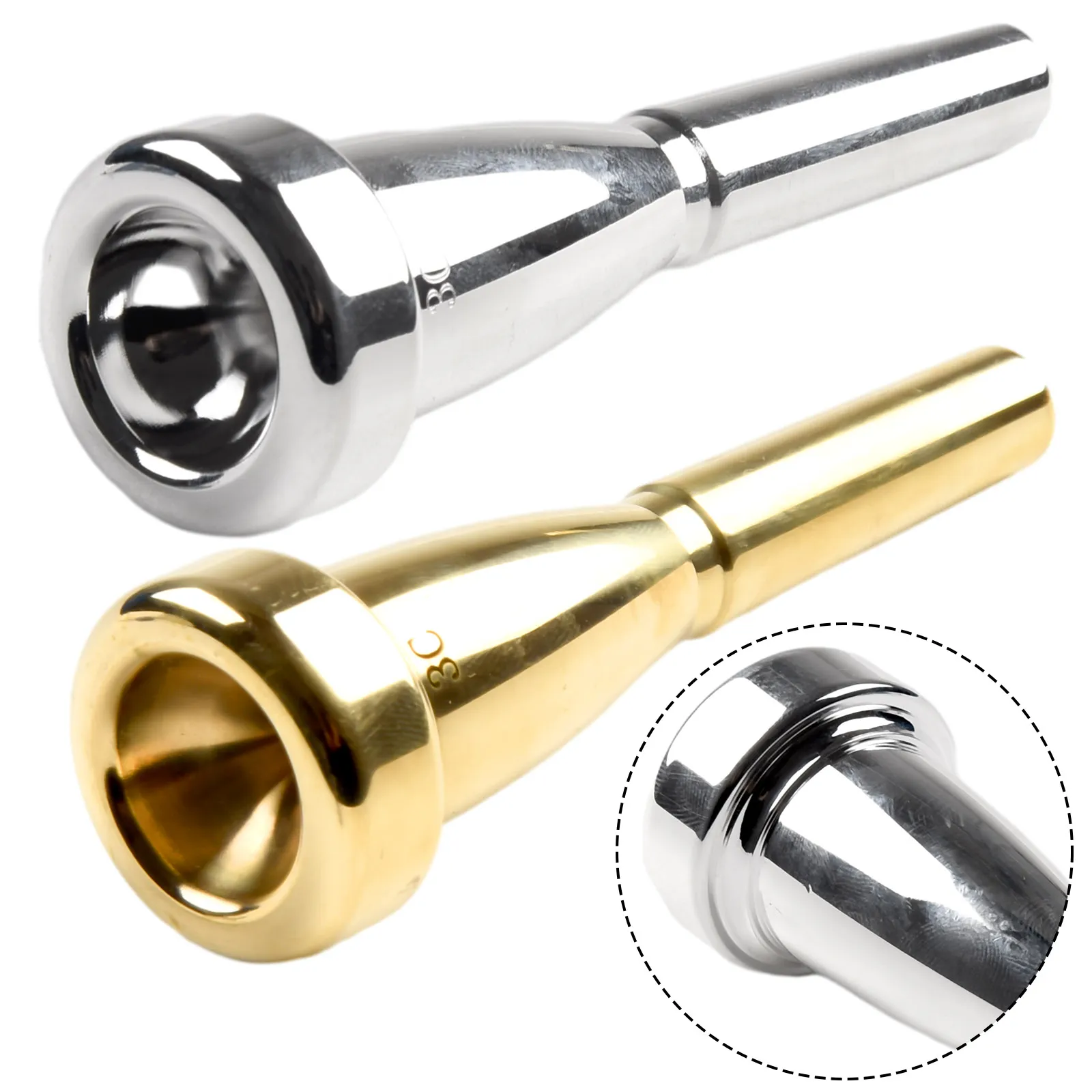 Professional Trumpet Mouthpiece: 3C 5C 7C Alloy Brass Musical ...
