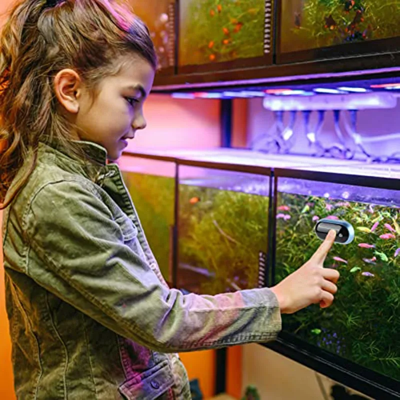 Aquarium Thermometer Fish Tank Thermometer For Fish Turtle Tank Fish Amphibians Reptile, LED Touch And Sleep Mode