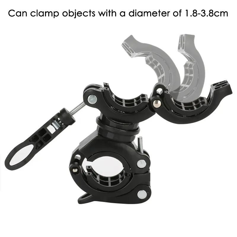 thumbnail image 2 of New 360° Swivel Bicycle Bike Mount Holder Clip Clamp For Led Flashlight Torch US 2 of 13