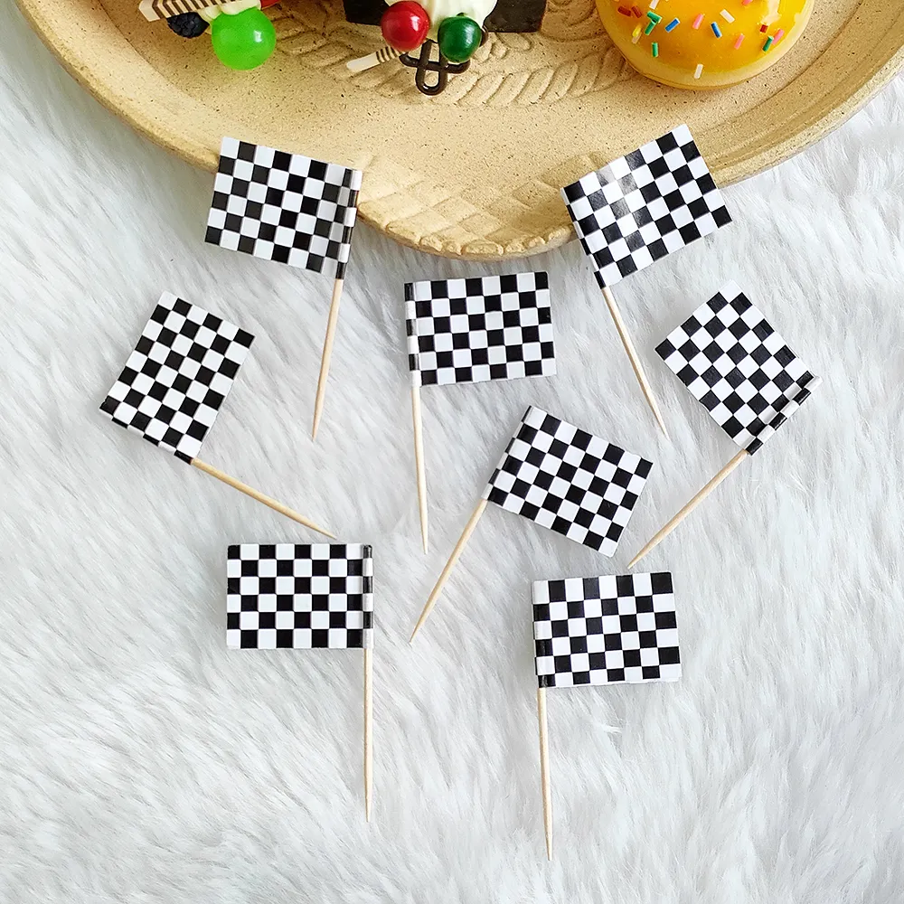 DHgate.com:10pcs Checkered Flag Race Car Cake Topper, Racing Birthday Party Decorations with Toothpicks:Home & Garden dhgate-com-10pcs-checkered-flag-race-car-cake-topper-racing-birthday-party-decorations-with-toothpicks-home-garden