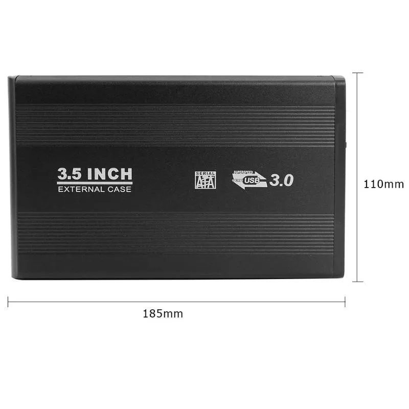 ALLOYSEED 3.5" HDD Case Dock SATA to USB 3.0 2.0 External Hard Drive Enclosure Adapter 3.5" USB3.0 USB2.0 Hard Disk HD SSD Box