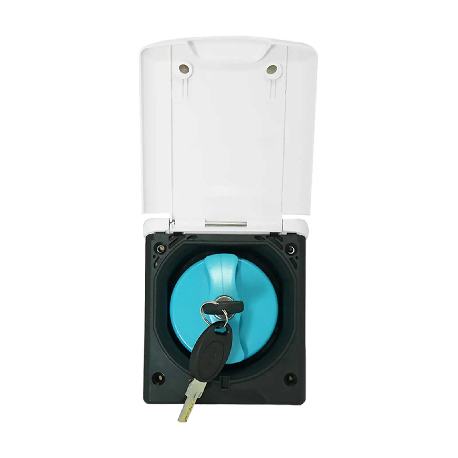 thumbnail image 2 of White Gravity Fresh Water Inlet For RV Trailer Camper - Plastic Hatch With Stainless Filter 2 of 11