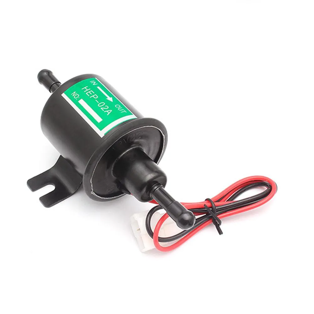 12V Electric Low Pressure Inline Fuel Pump – 4-7 PSI, 70L/h, Petrol/Gas (HEP-02A)