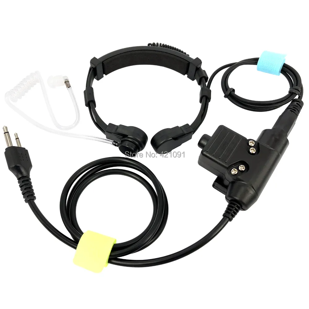 DHgate.com:U94 PTT Neck Microphone Heavy Duty Throat Mic