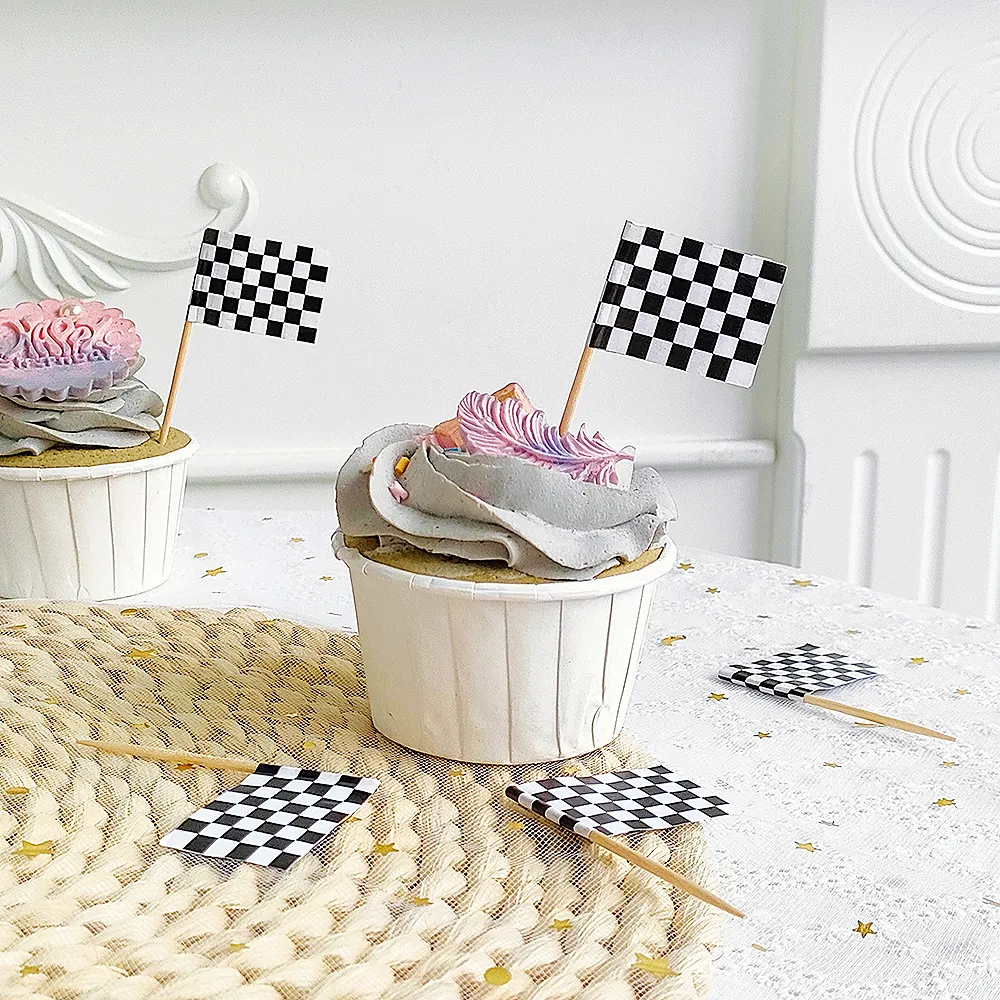 DHgate.com:10pcs Checkered Flag Race Car Cake Topper, Racing Birthday Party Decorations with Toothpicks:Home & Garden dhgate-com-10pcs-checkered-flag-race-car-cake-topper-racing-birthday-party-decorations-with-toothpicks-home-garden