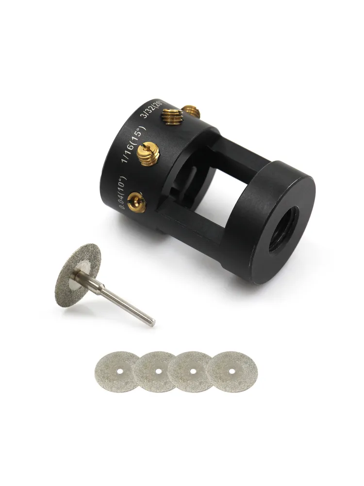 Tungsten Sharpener For TIG Welding – Multi-Angle Electrode Tool With 6 Sizes & 8 Angles, Includes 10 Grinding Wheels, For 0.040