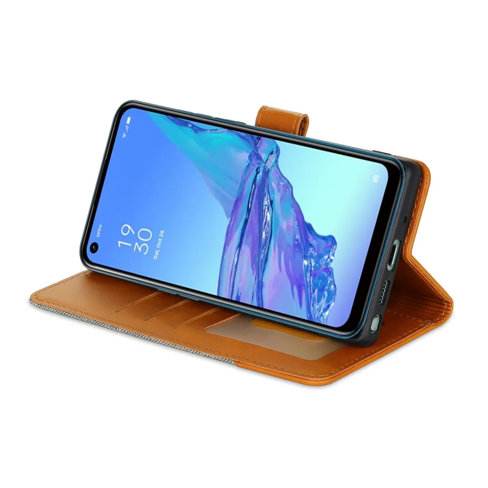 Phone Cover For OPPO A5 A5s A52 A53 A53s A54 A55 Case Flip Wallet