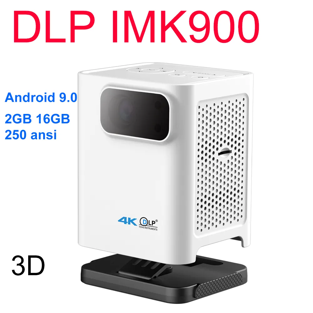 4K Mini Pocket Projector: 2GB+16GB Android 9.0 Smart Portable Home ...