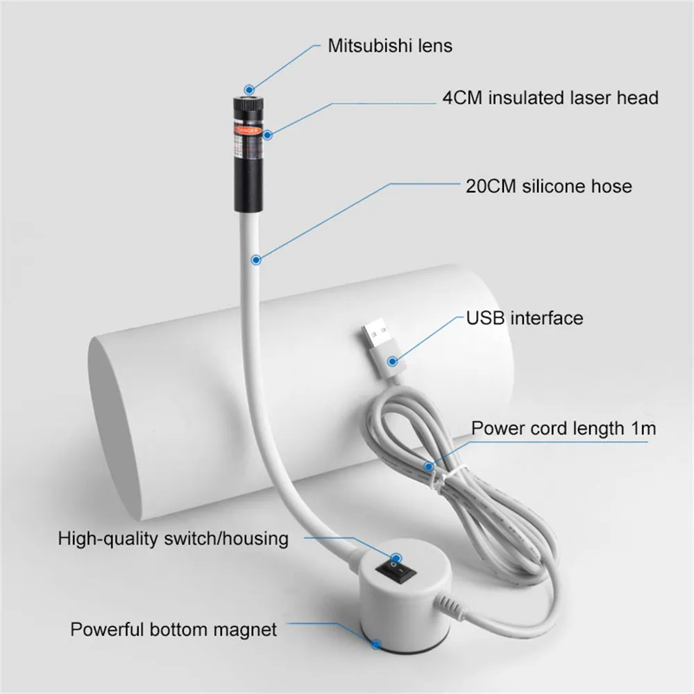 镭射银 临江仙 4cm×5m 100cm/loop 2024 USB Laser Sewing Machine Positioning Light - Magnetic