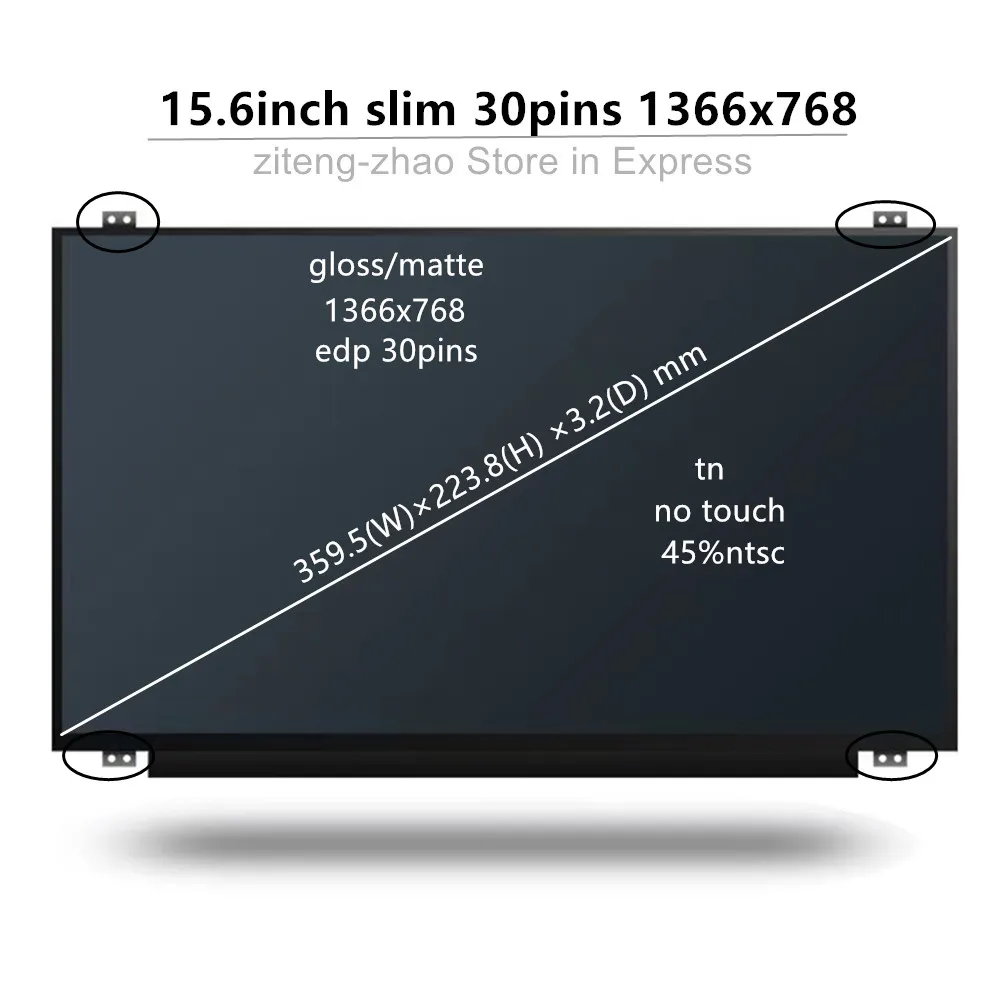 Brand/Manufacturer 15.6 Inch EDP Laptop LCD Screen Replacement Display ...