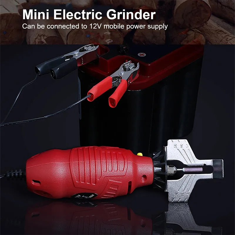 Mini Handheld Electric Chain Sharpener Kit 12V Drywall Cutout Tool For ...