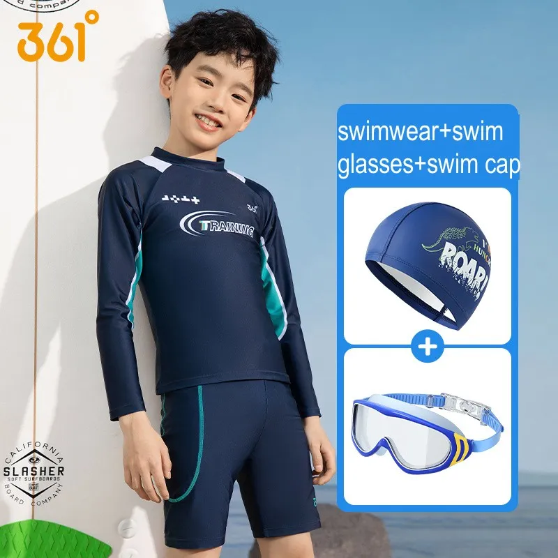 two piece swimsuit with long sleeve top